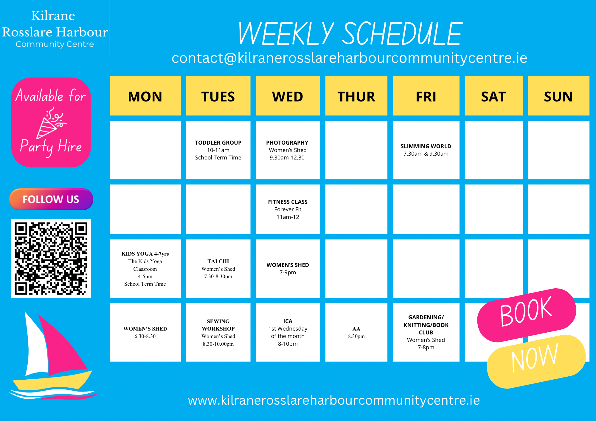 November 2025 Weekly SCHEDULE